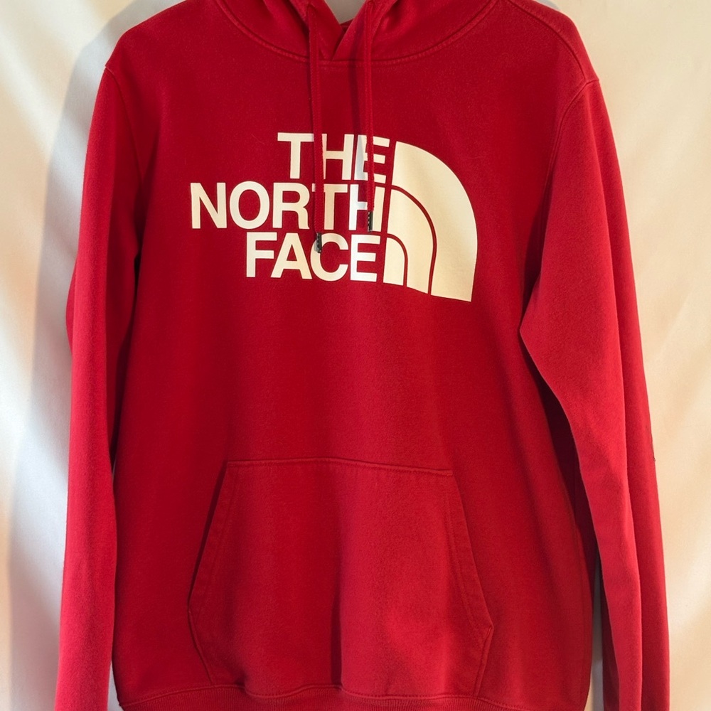 The North Face Men's Red Hoodie Sweater Size Medium
